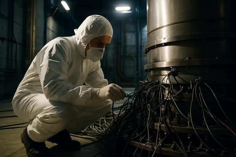 engineers evaluating instrumentation requirements in a secure control room