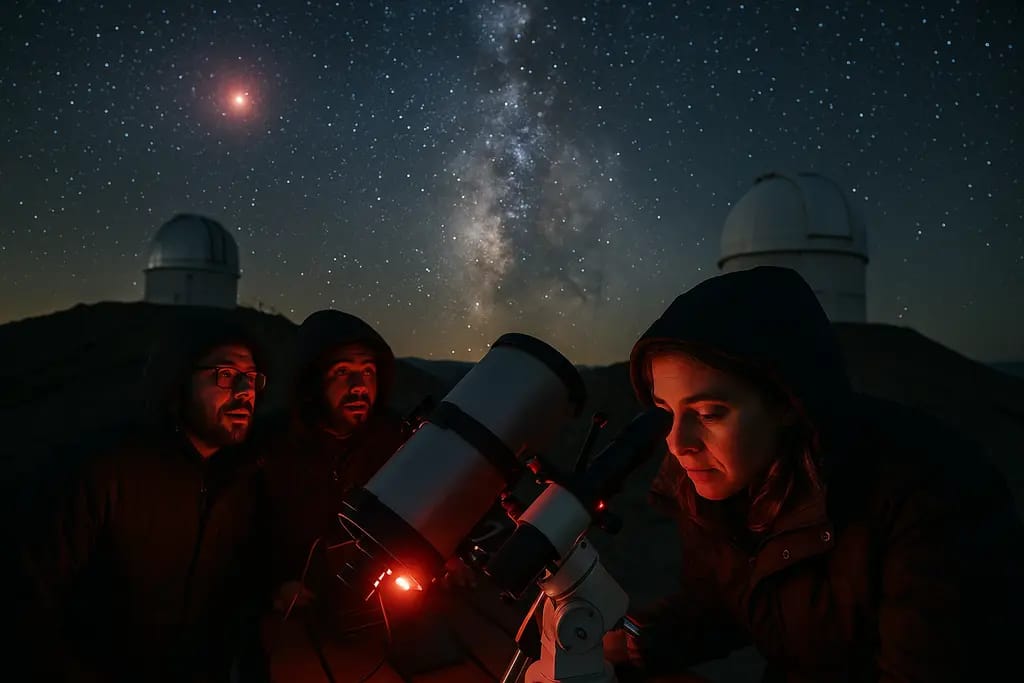 Ancient Quasars represented as bright distant points in a deep-field sky