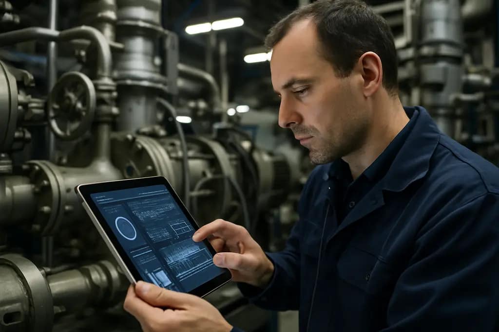 engineered interfaces shown as layered chip materials under inspection