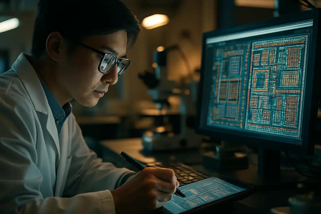 Semiconductor R&D policy review beside wafer inspection equipment