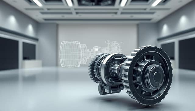 A sleek, modern 3D engineering workflow case study, showcasing a detailed CAD model of a complex mechanical assembly. The foreground features a close-up view of the assembly, with intricate gears, pistons, and other components meticulously rendered. The middle ground presents a transparent wireframe overlay, revealing the inner workings and engineering principles. In the background, a minimalist, high-tech environment with clean lines, neutral tones, and subtle lighting casts an air of professionalism and innovation. The overall scene conveys a sense of precision, functionality, and the seamless integration of design and engineering, perfectly suited to illustrate the "Design & Planning Stages" of the workflow. A sleek, modern 3D engineering workflow case study, showcasing a detailed CAD model of a complex mechanical assembly. The foreground features a close-up view of the assembly, with intricate gears, pistons, and other components meticulously rendered. The middle ground presents a transparent wireframe overlay, revealing the inner workings and engineering principles. In the background, a minimalist, high-tech environment with clean lines, neutral tones, and subtle lighting casts an air of professionalism and innovation. The overall scene conveys a sense of precision, functionality, and the seamless integration of design and engineering, perfectly suited to illustrate the "Design & Planning Stages" of the workflow.